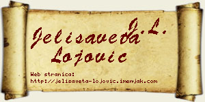 Jelisaveta Lojović vizit kartica